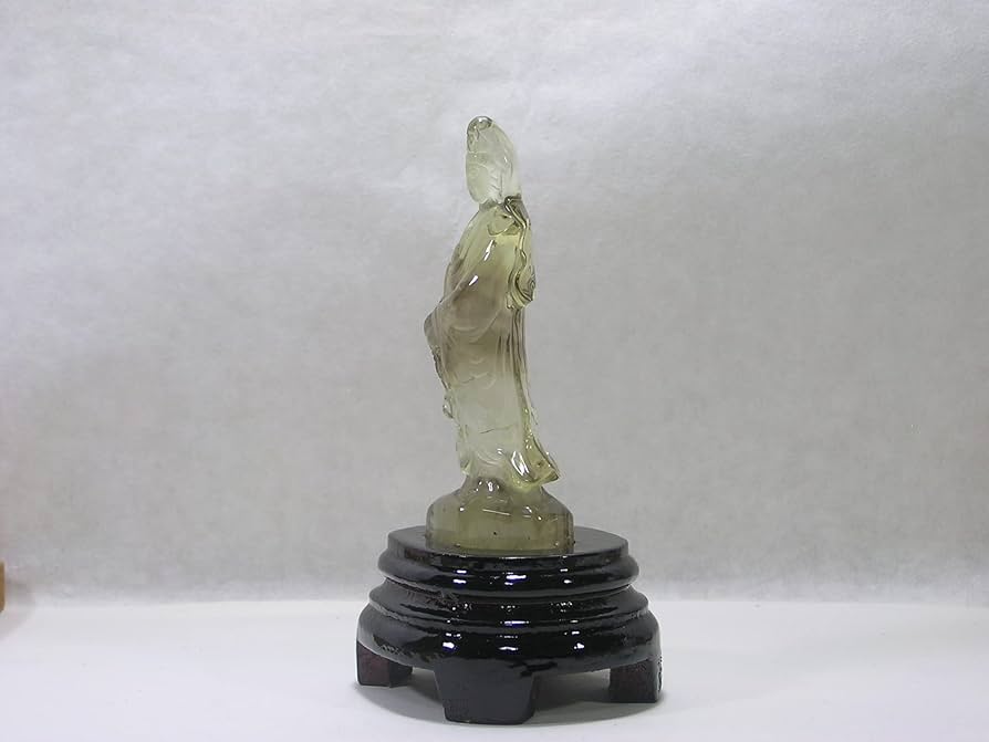 天然石 シトリンのイエス様　置物　彫り物F.75 天然石 シトリンのイエス様 置物 彫り物F.75