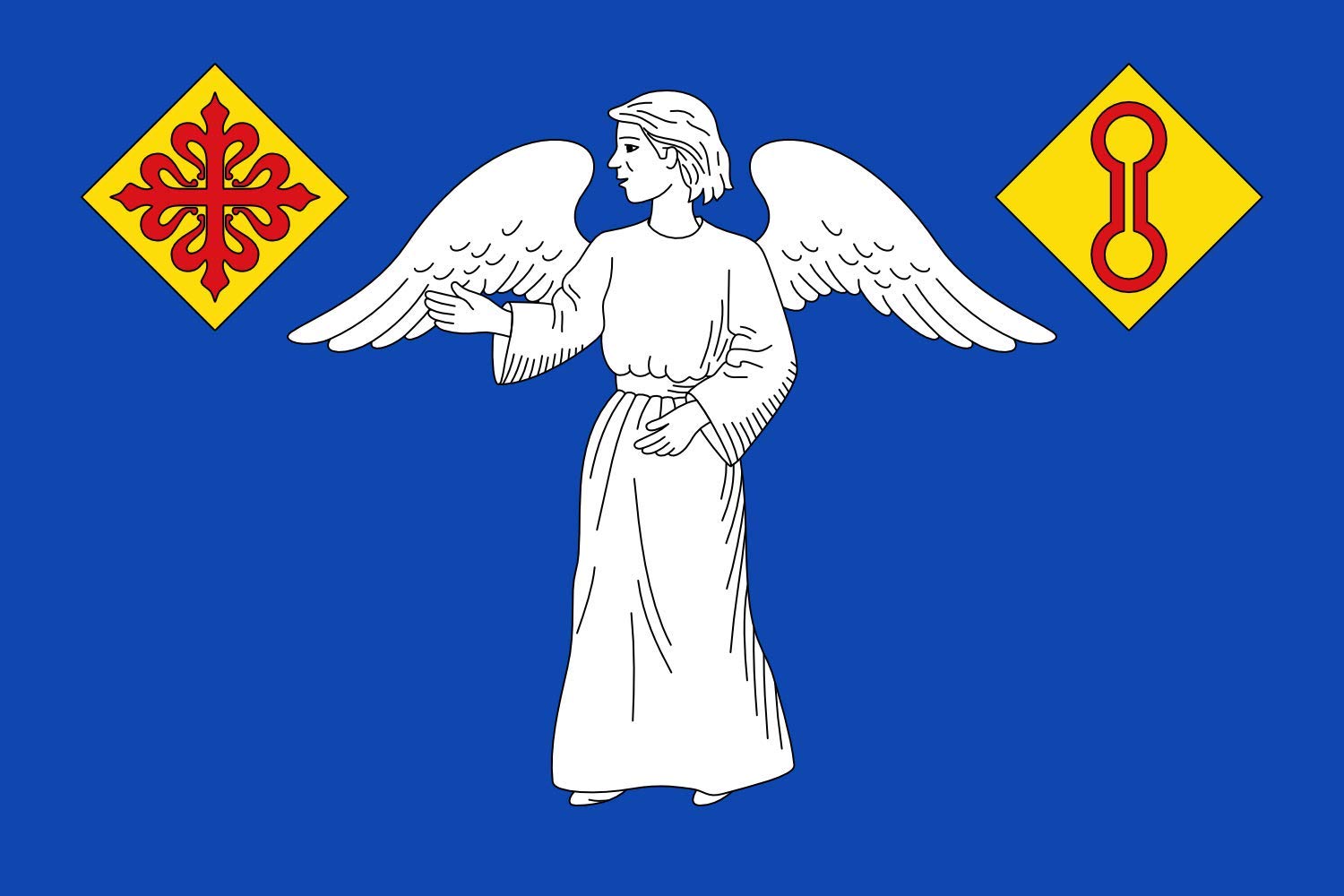 Drapeau Large Ráfales Teruel d'Extérieur en Tissu Résistant