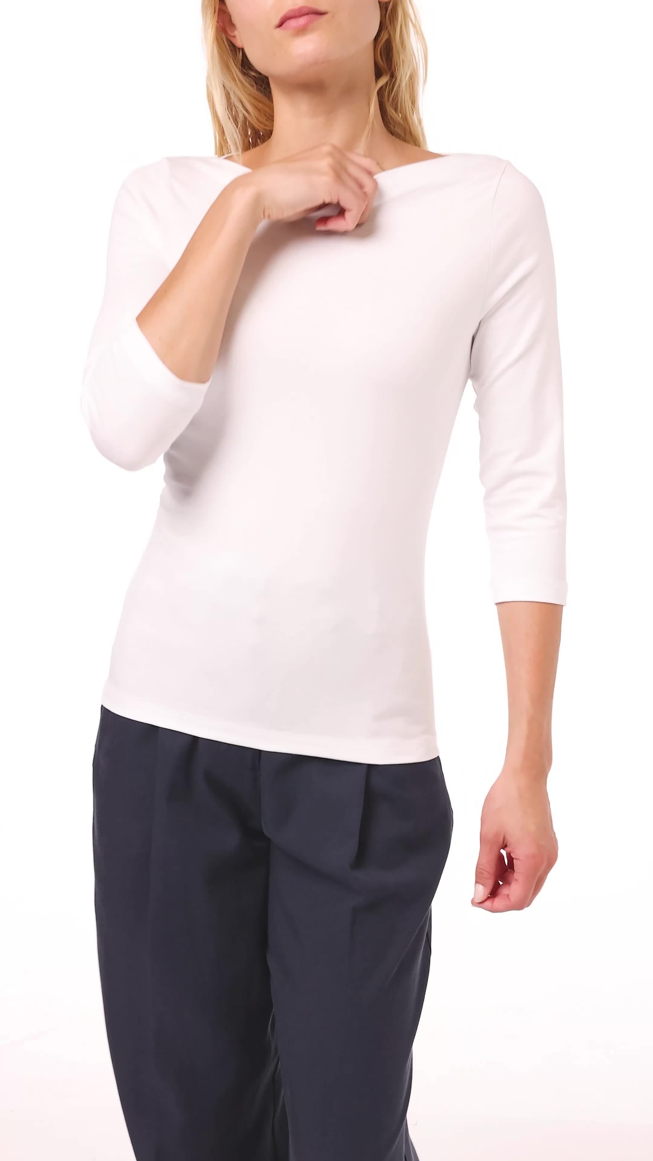 Vero Moda VMAVA 3/4 JRS GA NOOS - Maglietta A Manica Lunga Brunnera Blue Ve121d2jw K11