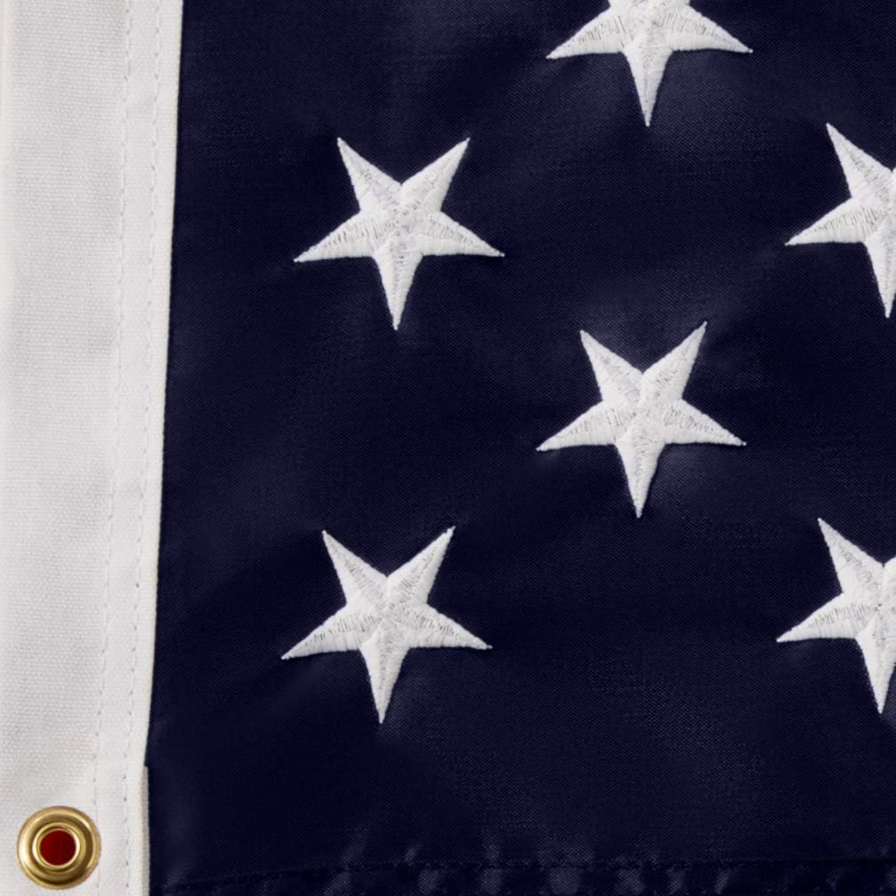 American American 100% Made in THE USA US Flag Seasonal Designs US Flag, 20-Feet