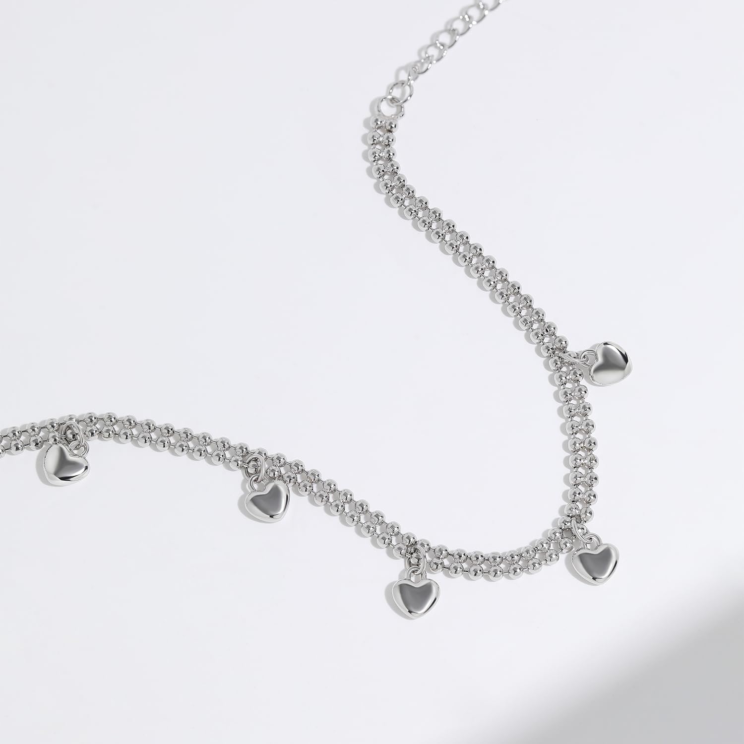 Meissa Bracciale per donne Argento Sterling Bracciale fiore carino Palla minuscola Floreale Bracciale d'oro Ragazze Gioielli Regalo, Argento