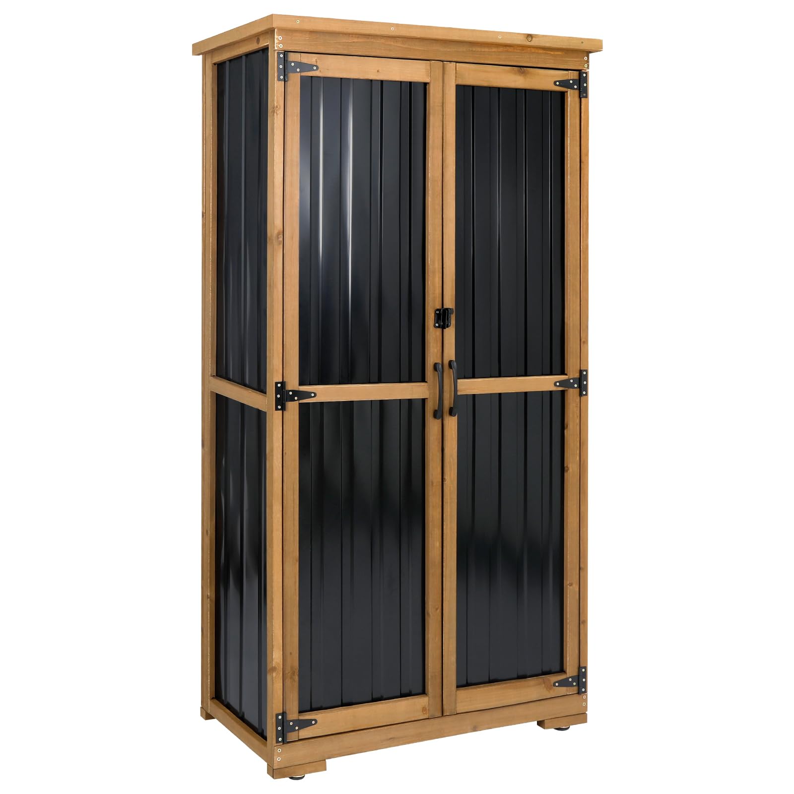 ketive Outdoor Storage Cabinet, Tall Tool Garden Cabinet