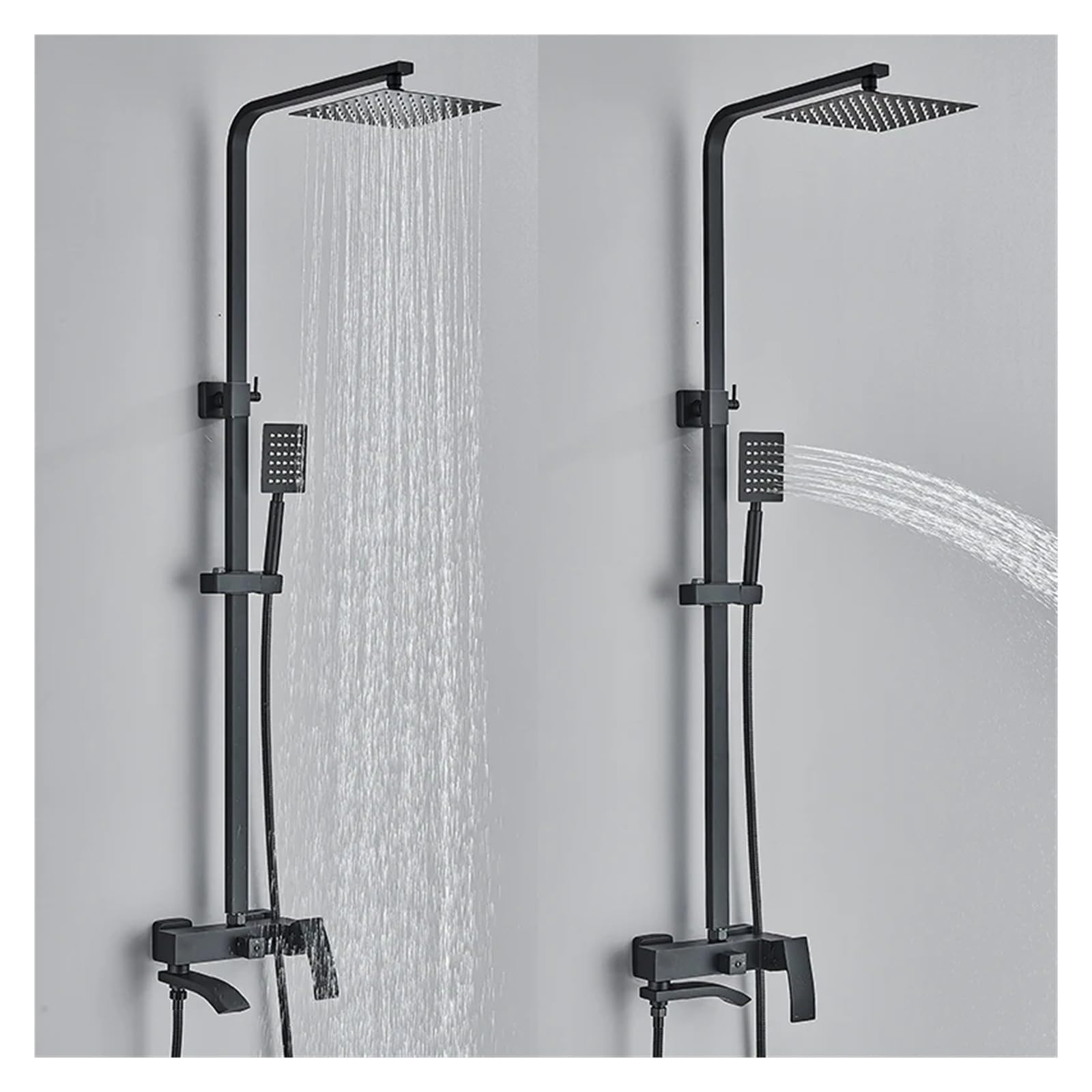 Robinet de douche haut de gamme et ciel de pluie en acier inoxydable