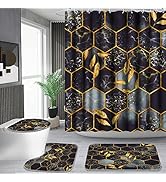 Blue Hydrangea Shower Curtain Set - 4-Piece Bathroom Decor With Mat, U-Shaped Rug, Toilet Cover & 12 Hooks