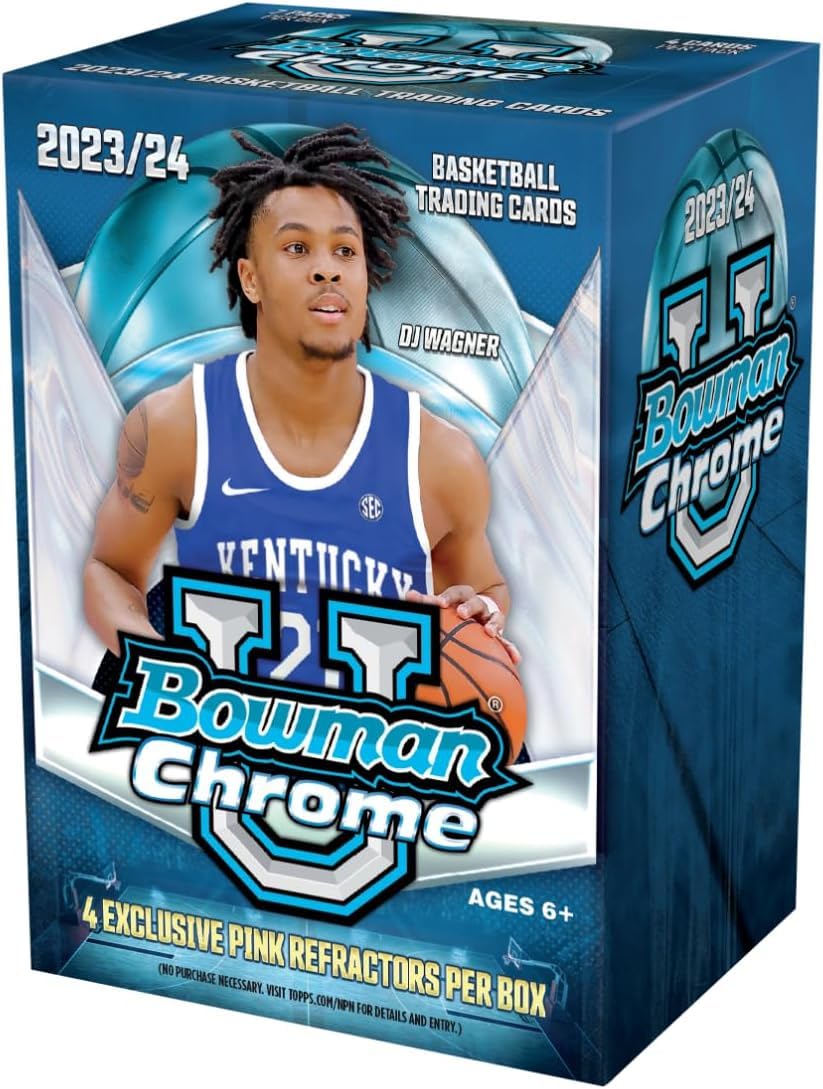 Amazon.com: 2023/24 Bowman Chrome University Basketball Value Box 