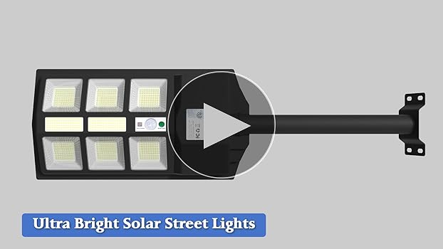 2-Pack 6000W Solar Street Lights Outdoor Waterproof, 6500K