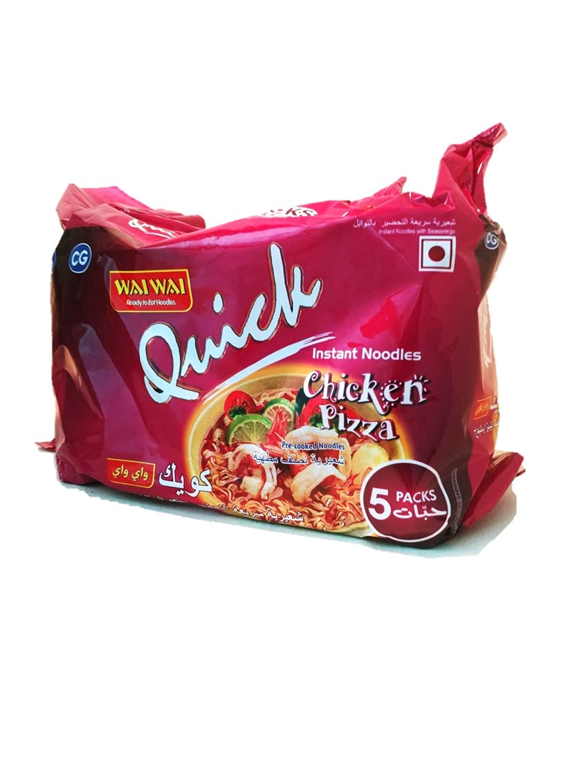 Wai Wai Chicken Pizza Instant Noodle, 75 Gm, Pack Of 5