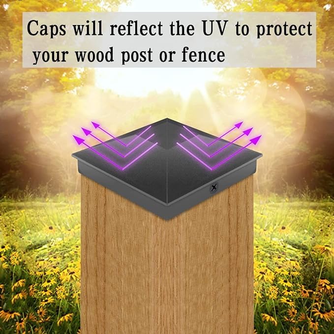 Miniatura 5 de Tapones para postes de valla de madera, 4 x 4 (3.5 x 3.5 pulgadas), plástico PP a prueba de agua, a prueba de rayos UV, evita que el poste se