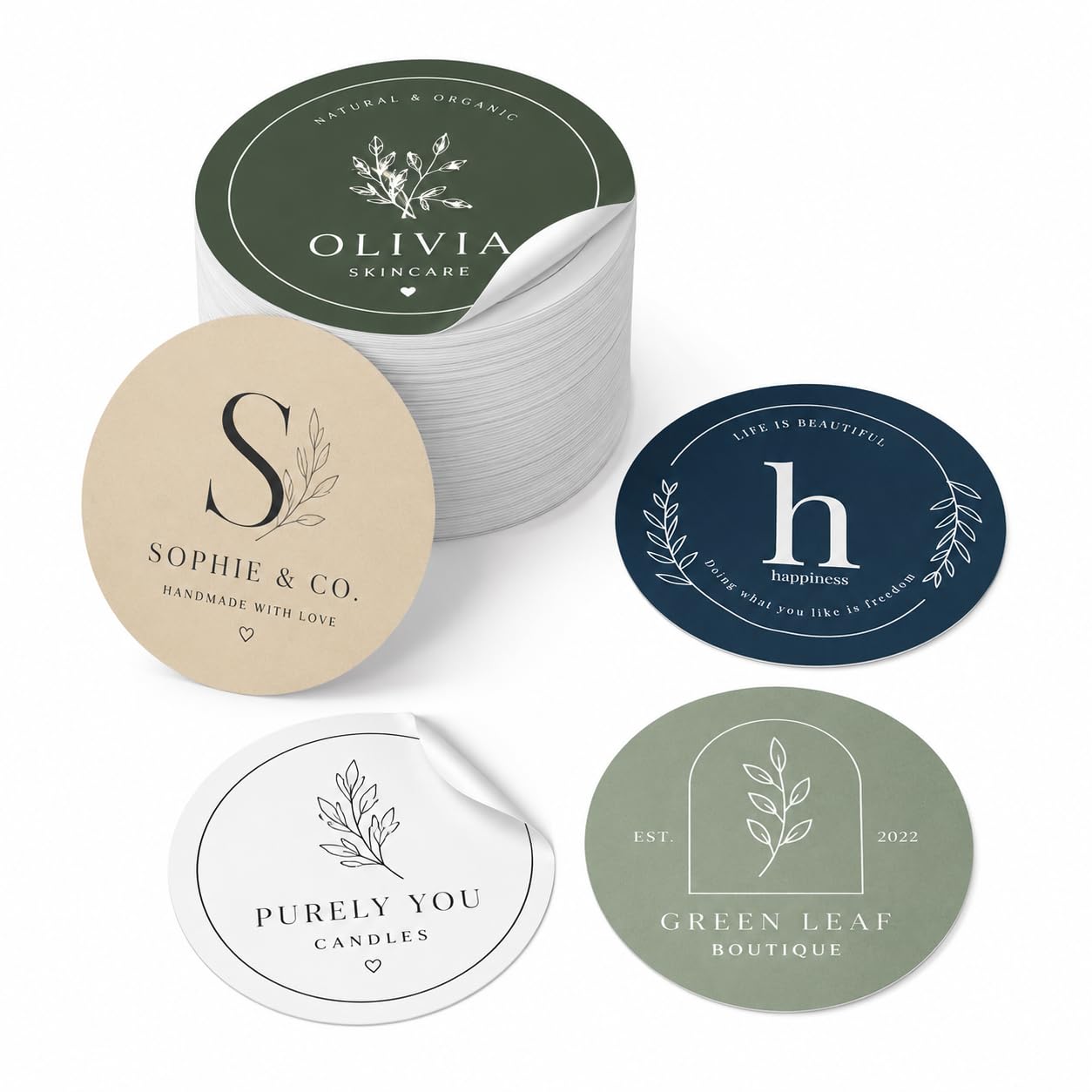 Personalized Logo Stickers for Business Customized Sticker Vinyl Labels customised for Customized Logo Stickers for Small Business | Peel & Stick Labels (Circle)-image-11