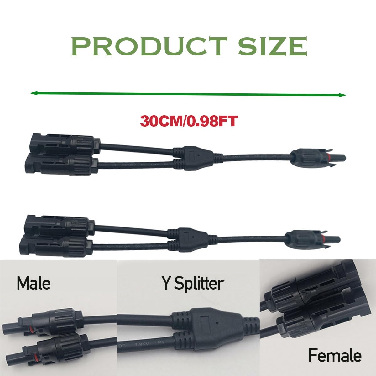 Adaptateur De Connecteur De Cable De Panneau Solaire Mc4 Branche Y, 1