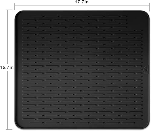 Miniatura 2 de Alfombrilla de secado de platos de silicona para múltiples usos, fácil de limpiar, ecológica, salvamanteles de silicona súper resistente al calor,