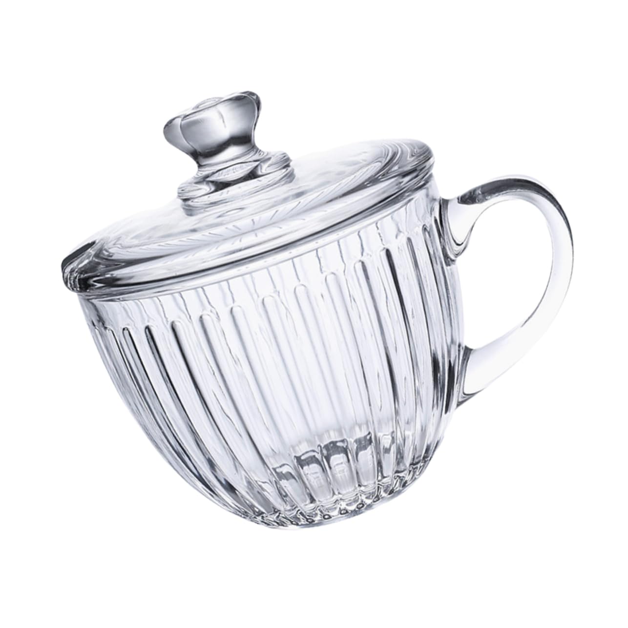 Ciieeo Grand Gobelet pour Céréales en Verre avec Couvercle, Grande Capacité, sans Rayures ni Joints, pour Desserts et Décoration la Maison
