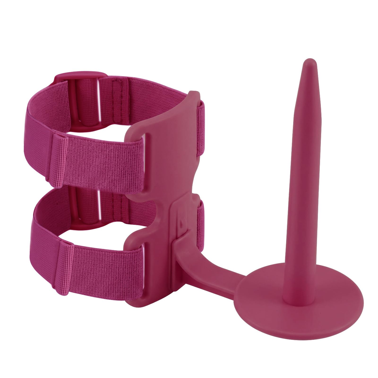 Strap Yarn Holder, Wearable Yarn Spool Stand with Double Strap and Upright Post for Knitting and Crochet Projects Wearable Spool Holder Arm Mounted Knitting Helper Crochet Guide Studio Home Tool