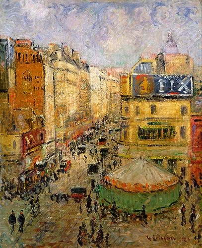 Impression d'affiches Rue de Clignancourt par Gustave Loiseau Toile 60x90cm