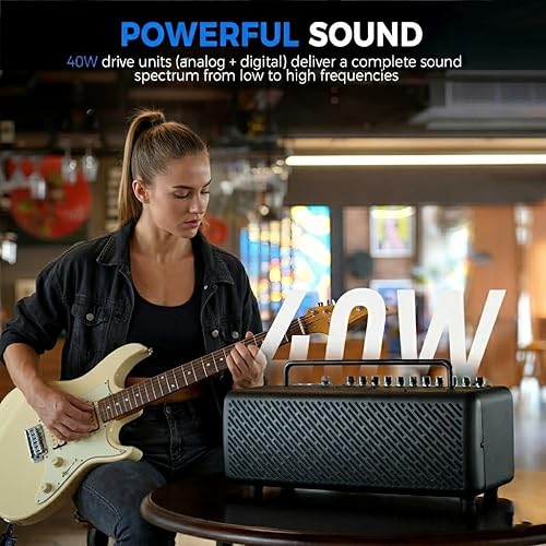 Miniatura 2 de JOYO Amplificador de Guitarra de Escritorio Portátil de 40W, Amplificador de Guitarra Combo Profesional, Transmisión en Vivo y Grabación con 8