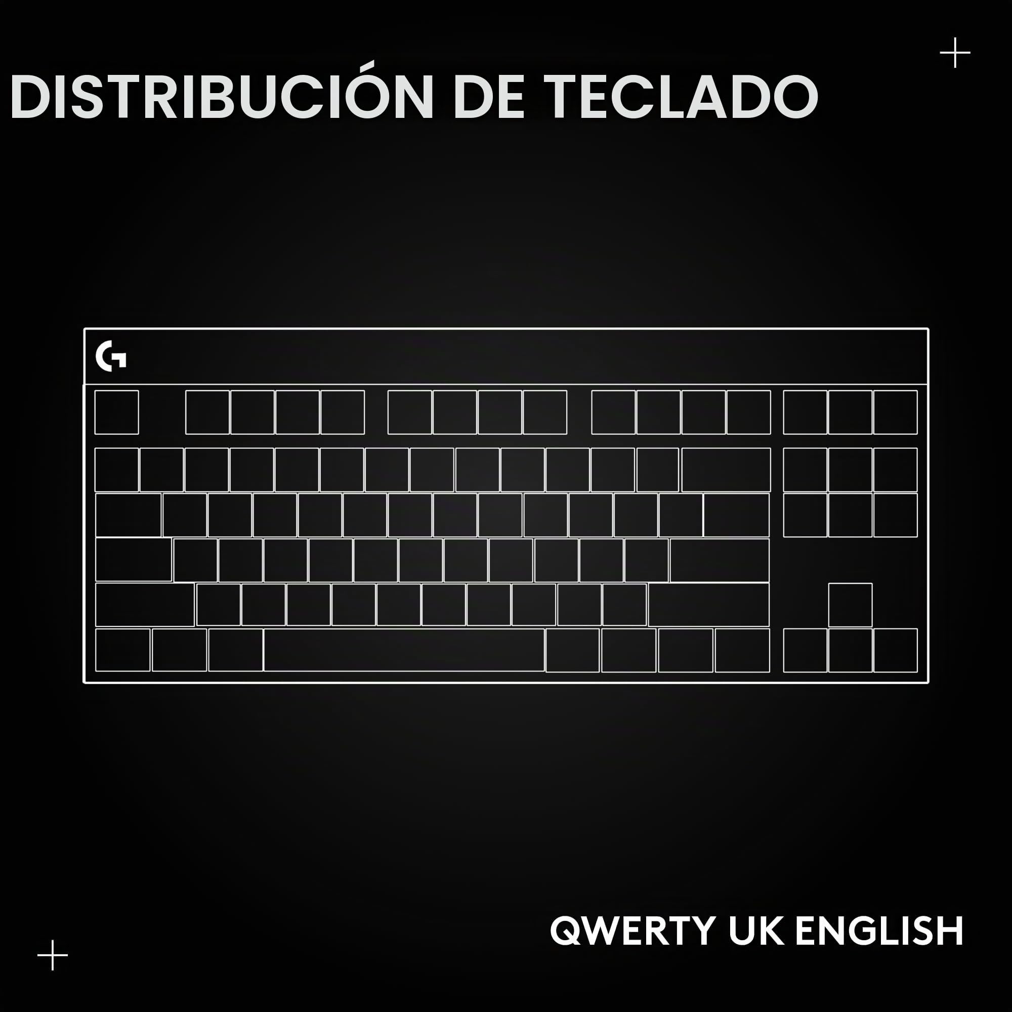 Logitech G G413 SE Full-Size Teclado Mecánico para Gaming | Disposición QWERTY Inglés Reino Unido, Táctil - Negro