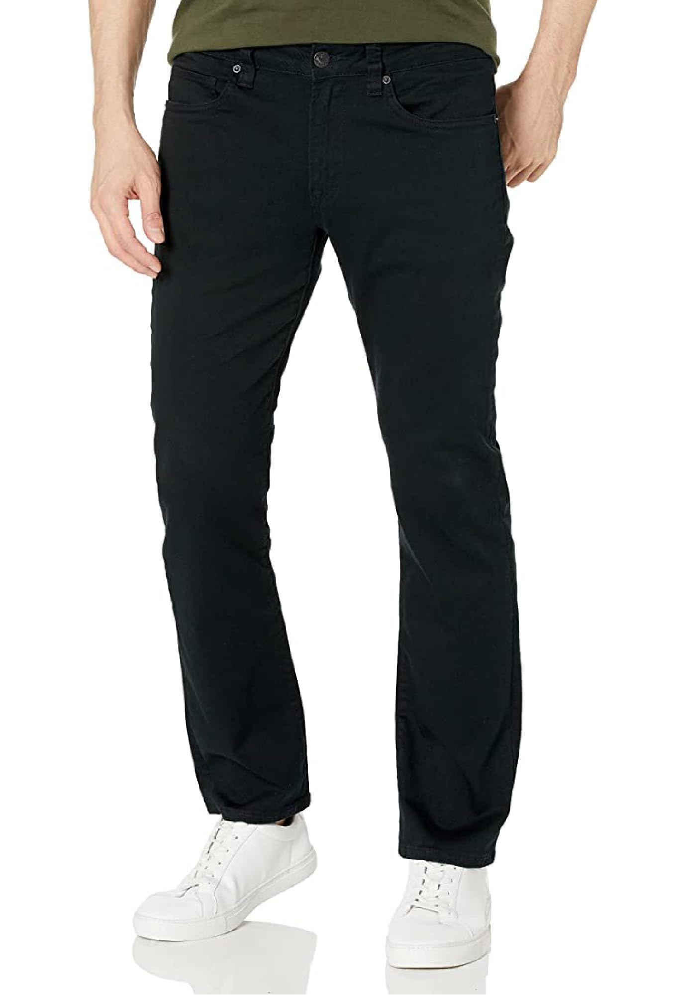 Buffalo David Bitton Men's Straight Six Jeans, Authentic Black, 36W x 30L