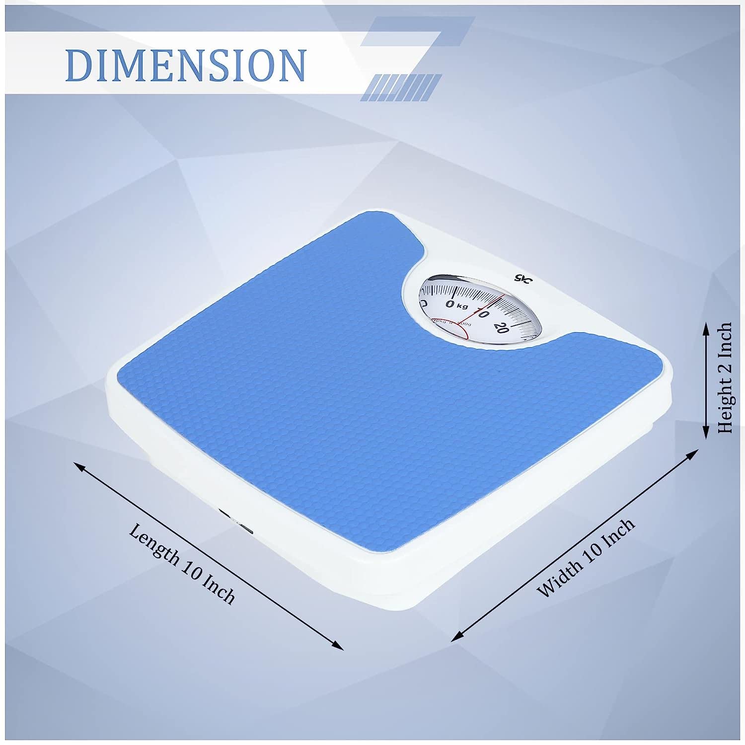 GVC Iron-Analog Weighing Scale - Personal Health Checkup Fitness Weight Machine, 130 Kilograms, Blue - Image 3 thumbnail