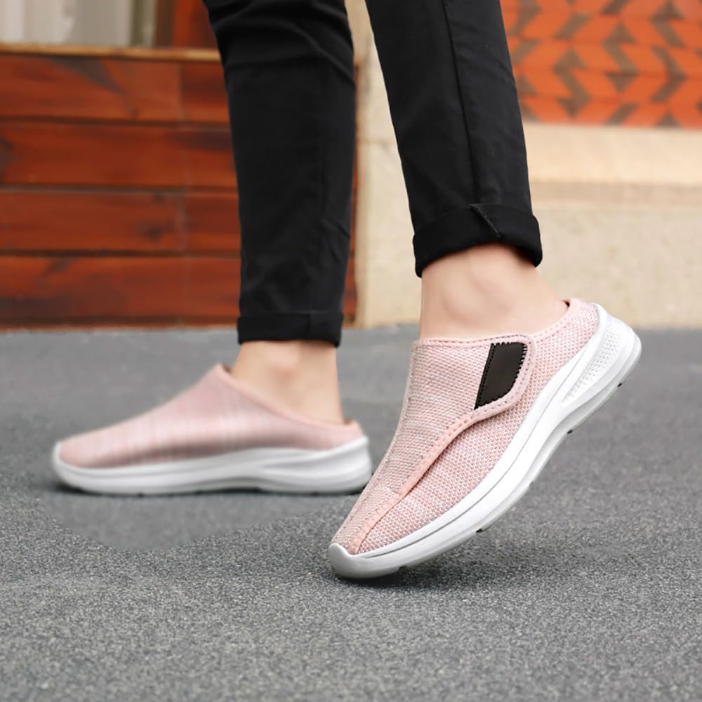 Diabetiker Hausschuhe Damen Herren Weit Klettverschluss | Slip-On,orthopädische,Leichte,atmungsaktiv,rutschfest,Verbandschuhe,Bequeme Pantoffeln,für Senioren