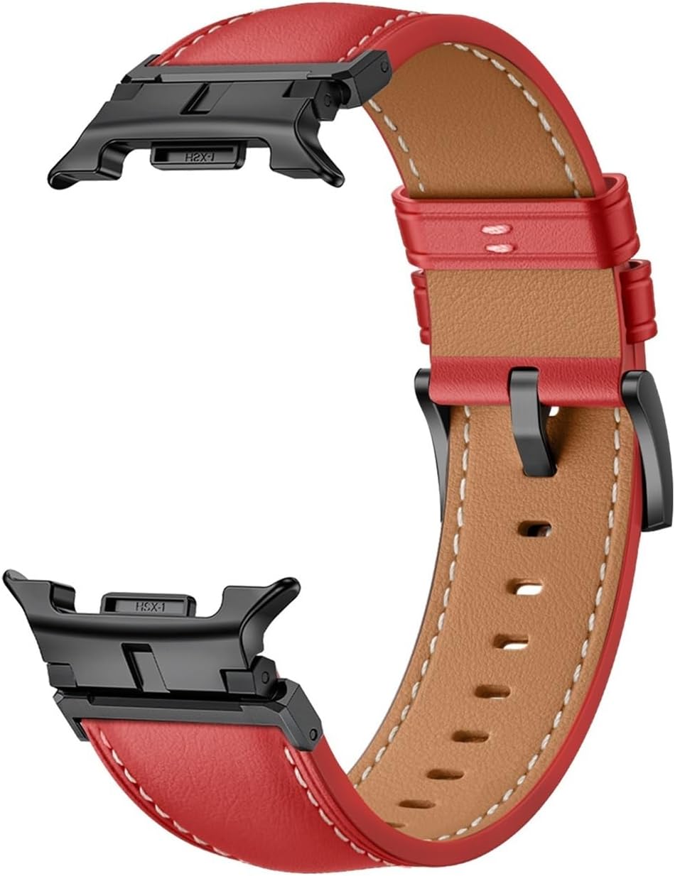 Leather Band For Samsung Galaxy Watch 8 40MM 44MM Stainless Steel Connector Bracelet For 8Classic 46MM Replace Strap