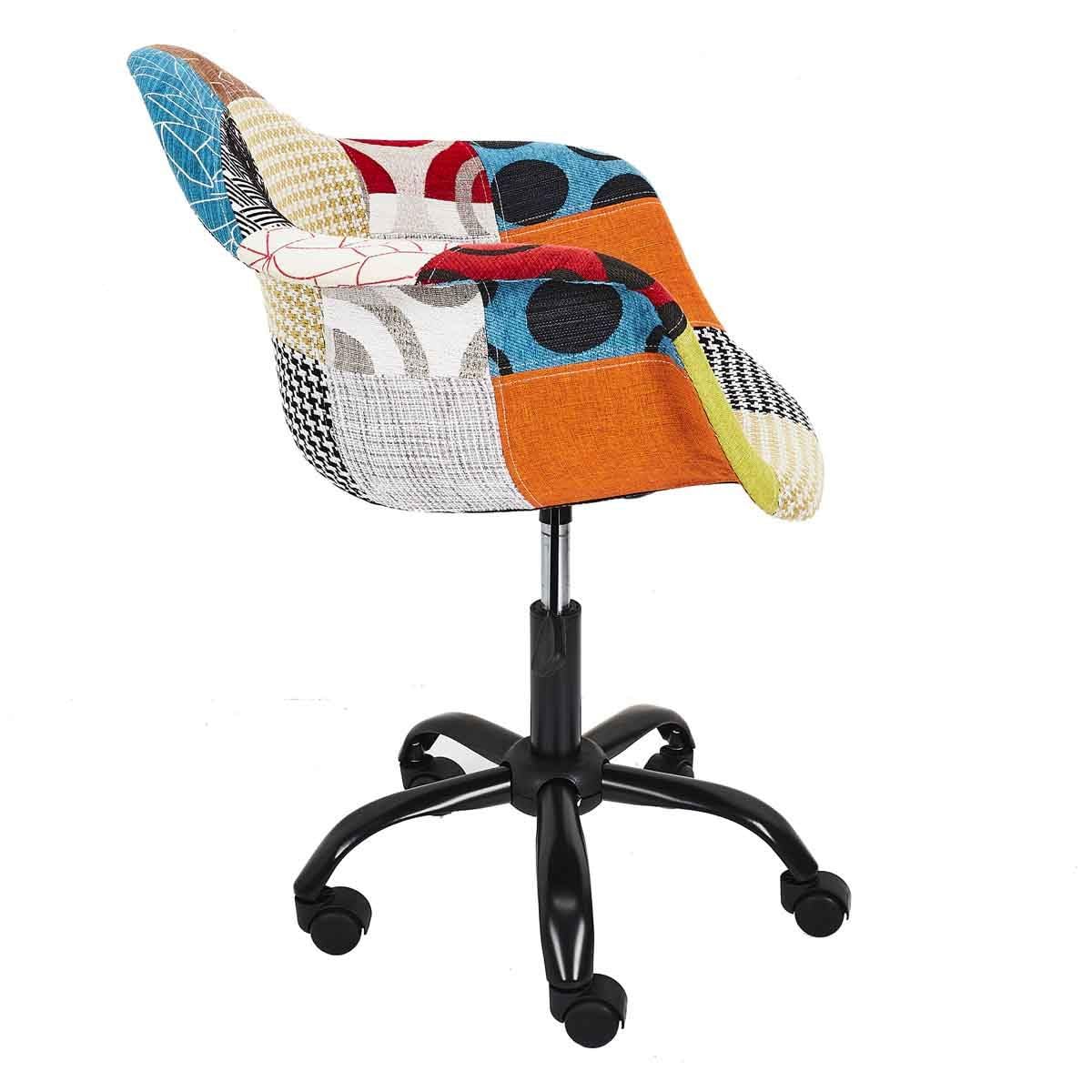 Fauteuil de Bureau Patchwork 86cm Multicolore