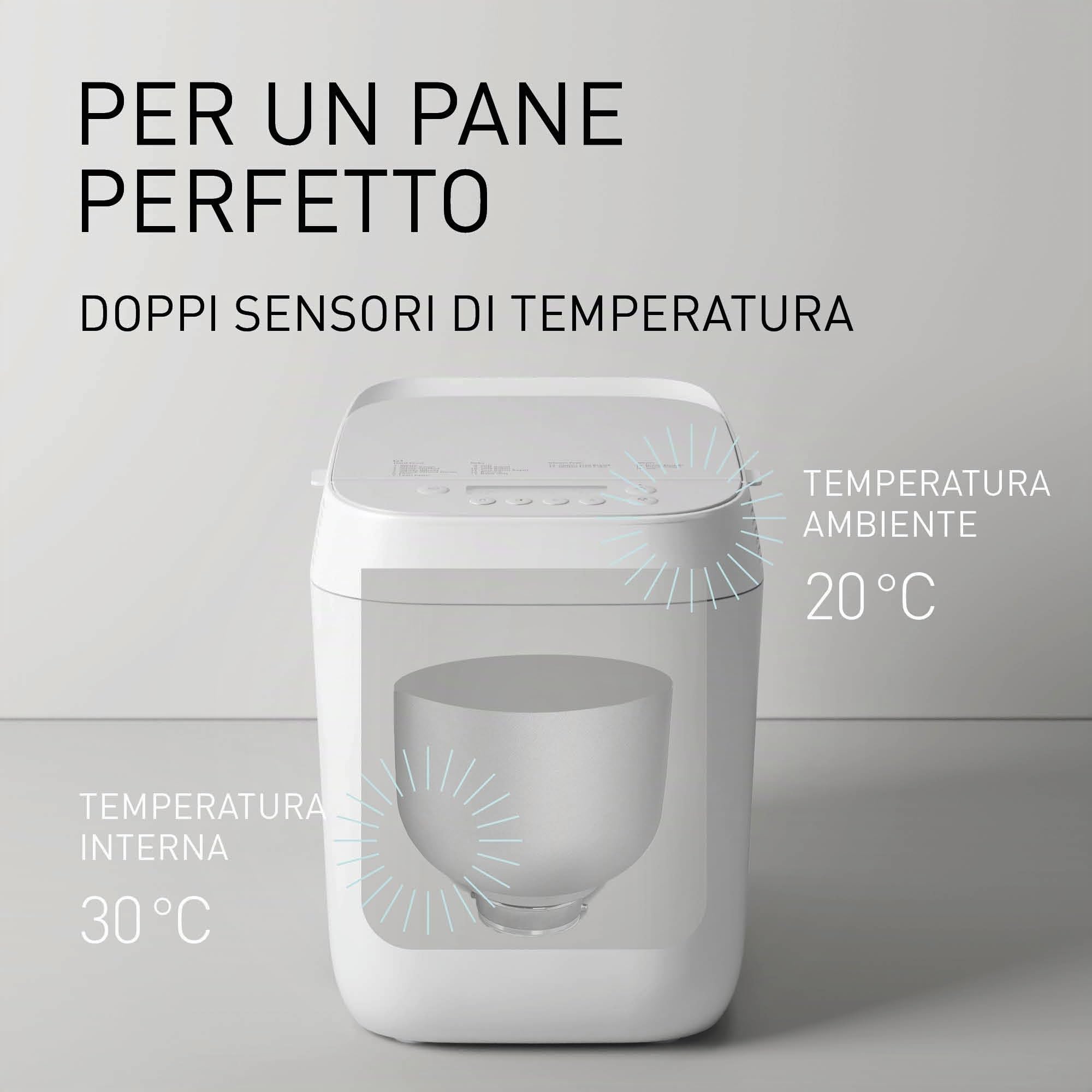 Panasonic SD-ZP2000WXE Macchina per il Pane Artigianale a Pagnotta Croccante, Cottura Senza Glutine, Doppio Sensore di Temperatura, 18 Programmi Automatici, Bianco