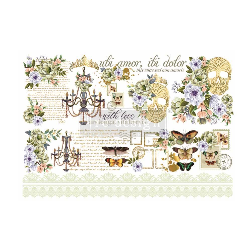 Prima Marketing Redesign Decor Transfers, Cece with Love, Skully