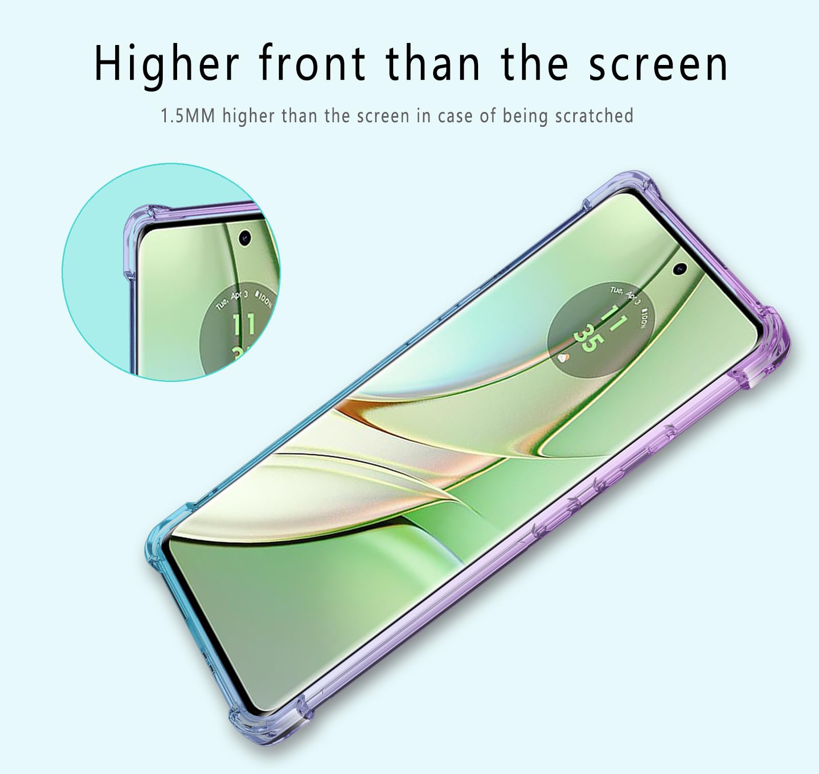 HAOYE Cover per Motorola Moto Edge 30 Ultra, Custodia in TPU a
