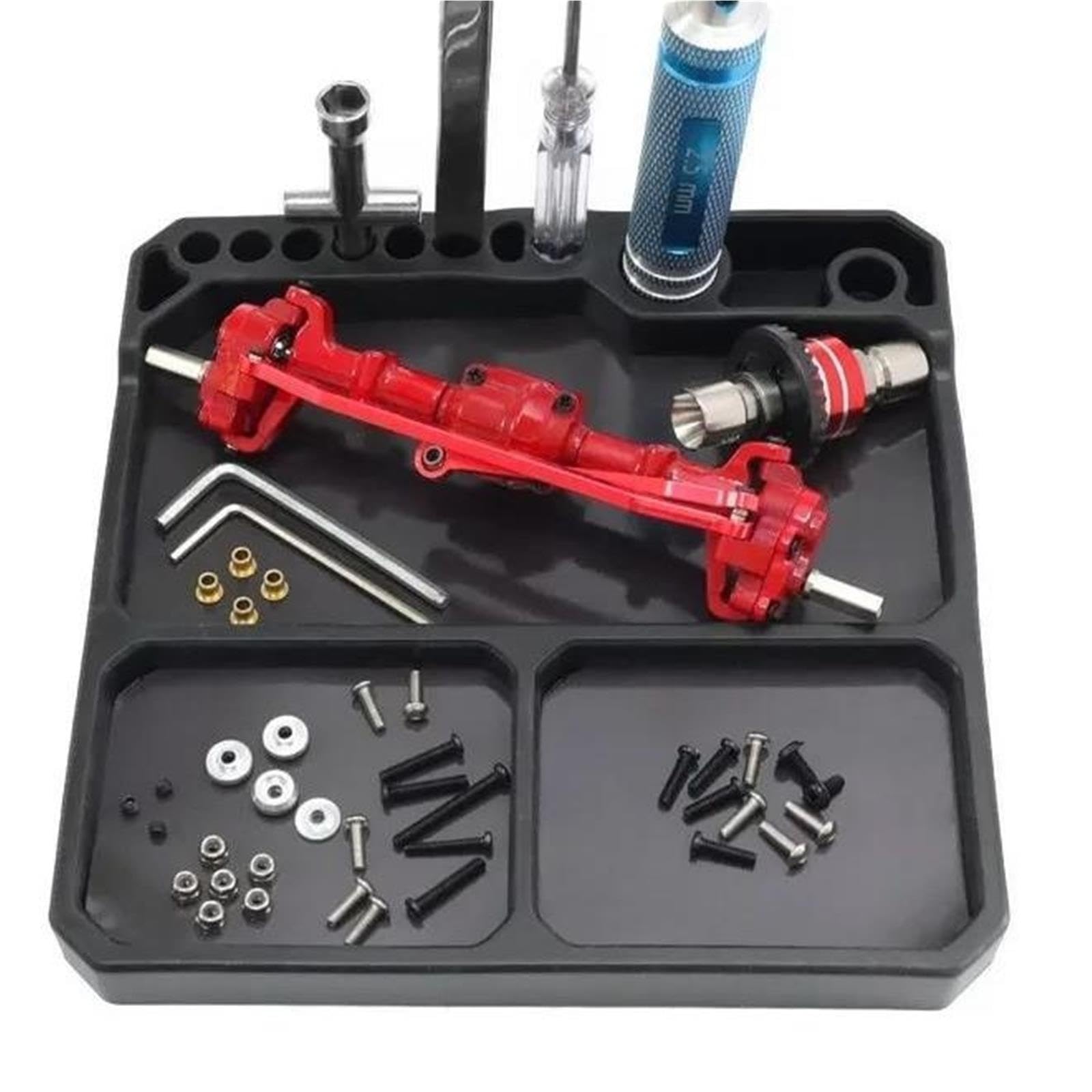 Bandeja Piezas Silicona 155mm Soporte Herramientas 3 Hojas Reparación RC