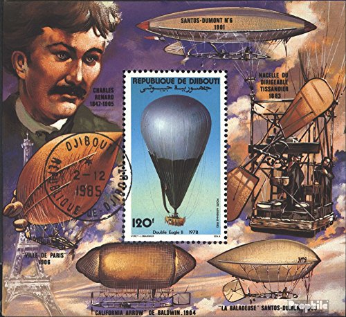 Prophila Collection Gibuti Block 74 (Completa Edizione) 1983 200 Anni Aviation (Francobolli per i Collezionisti) Aviazione