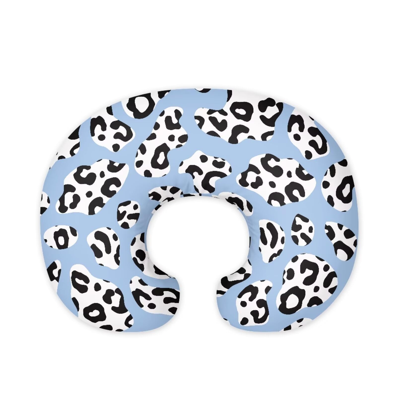 XXQGOMG Nursing Pillow Cover Blue Cow Breast Feeding Pillows for Babies Boys & Girls Soft Breathable Nursing Pillow Case U Shaped Nursing Pillow Slipcovers for Breastfeeding Mom