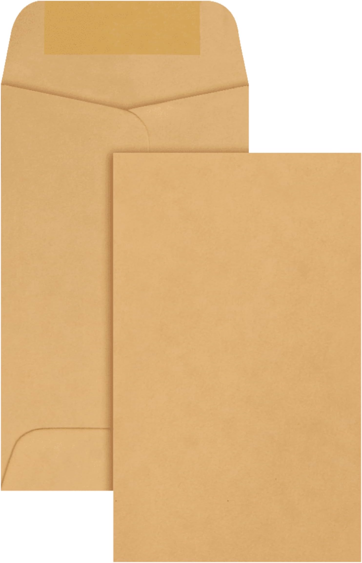 Quality Park 2-1/2 x 4-1/4 Coin Envelopes, #3 Coin Envelopes, 500 Pack, with Gummed Flap, 28 lb Brown Kraft Paper for Small Parts and Cash, Ideal for Home and Office Organization