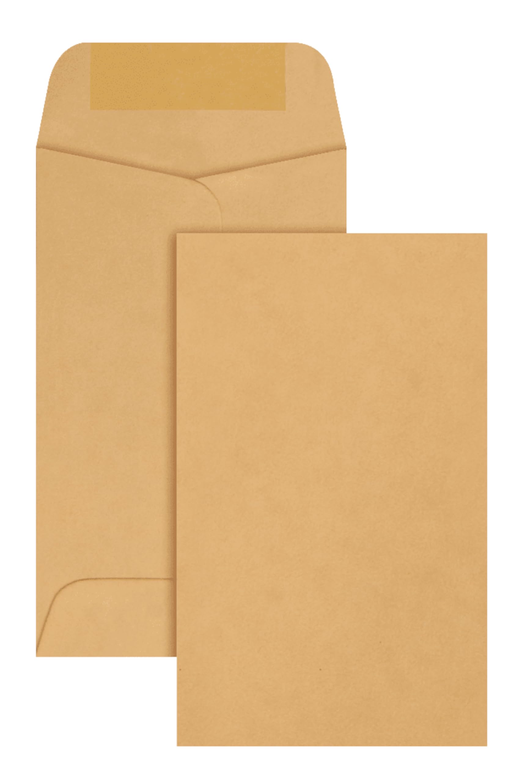 Quality Park 2-1/2 x 4-1/4 Coin Envelopes, #3 Coin Envelopes, 500 Pack, with Gummed Flap, 28 lb Brown Kraft Paper for Small Parts and Cash, Ideal for Home and Office Organization