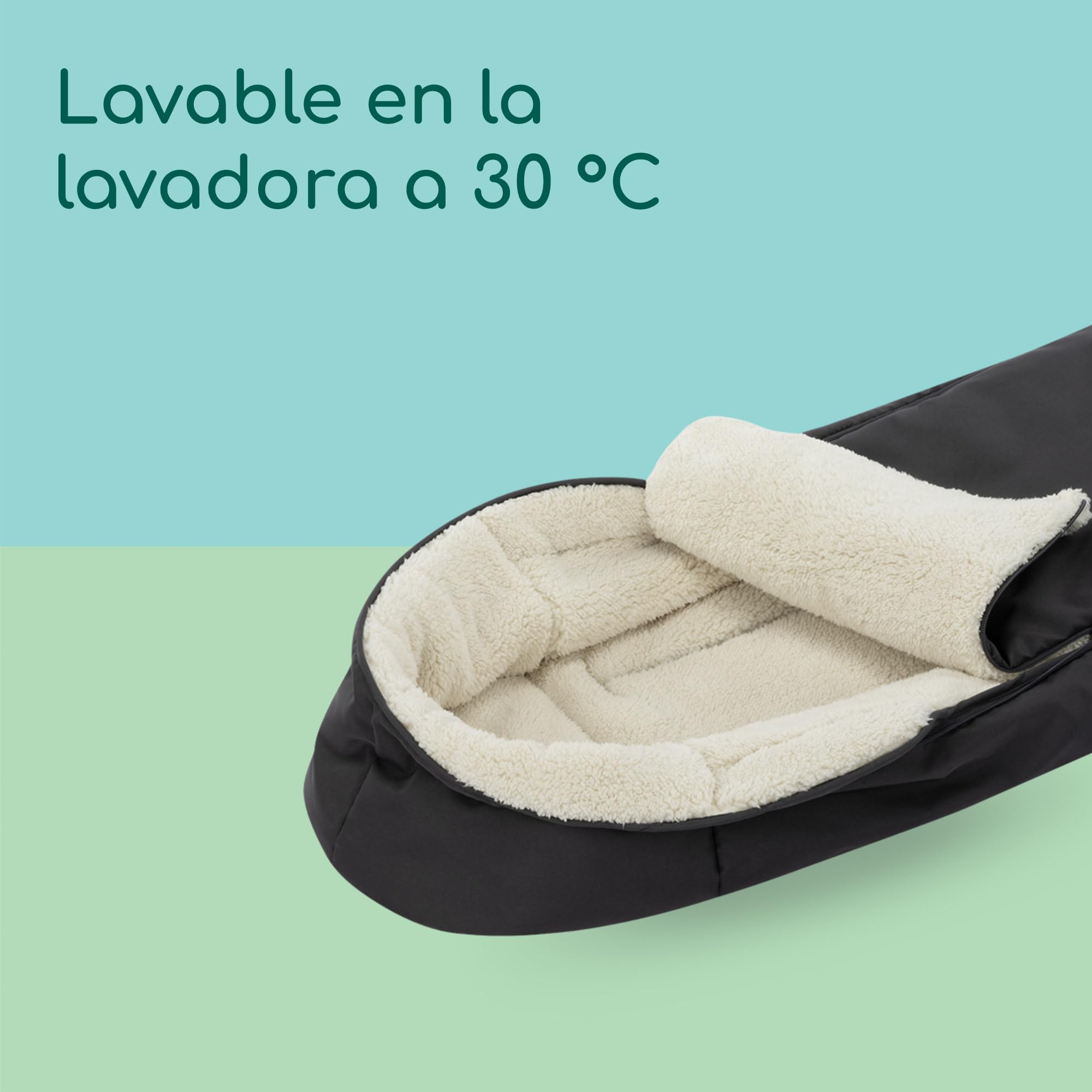 Bebeconfort Saco Carro Bebé Universal, Desde Nacimiento, Mineral Graphite | Saco Silla Paseo Universal para Bebé con Tejido Suave, Hasta 3 Años (0-15 kg), Enganche Estándar, Apto para Lavadora