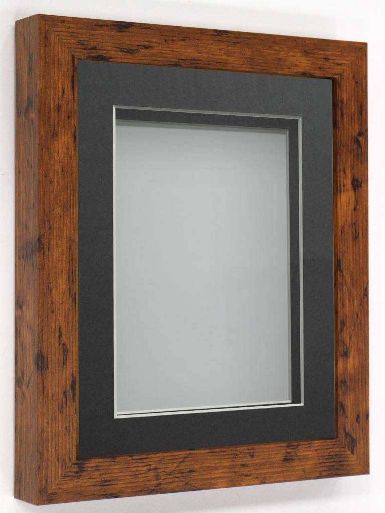 Rickman Box Frame Rustic with Grey Mount, 10x8 for 6x4 inch