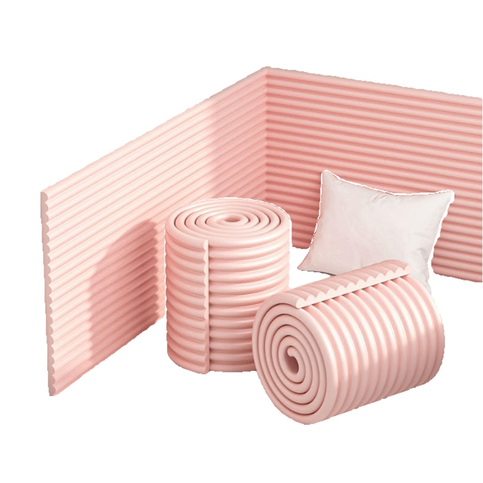 Baby Proofing Fireplace Hearth Guard Extra Wide Cushion for Child Safety and Edge Protection(Pink,200 * 20cm)