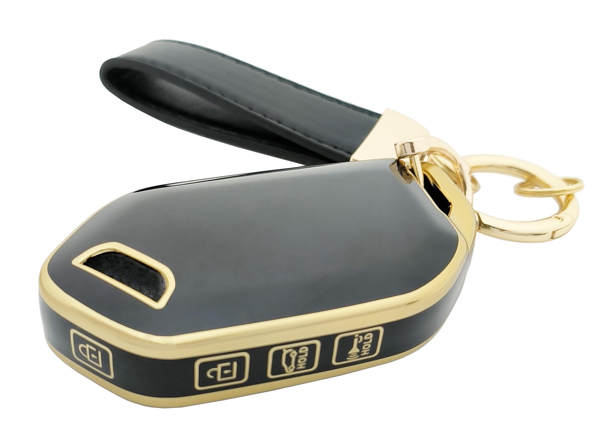 TPU Protector Key Fob Cover fit for Kia Telluride EV5 2023 2024 Keyless Entry Key Fob Case (Black)