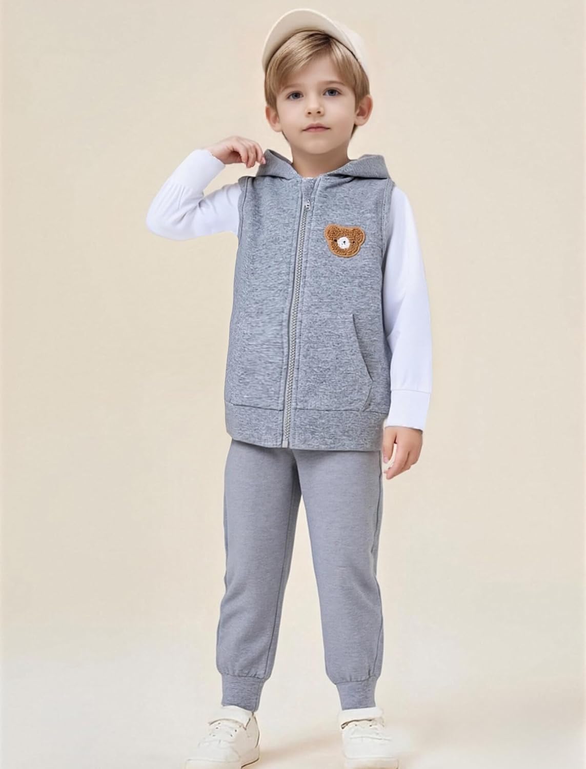 Toddler Boy Clothes Hooded Sweatshirts Pants Set Fall Winter Boys 3 Piece Outfits 2-6 Years - Image 3