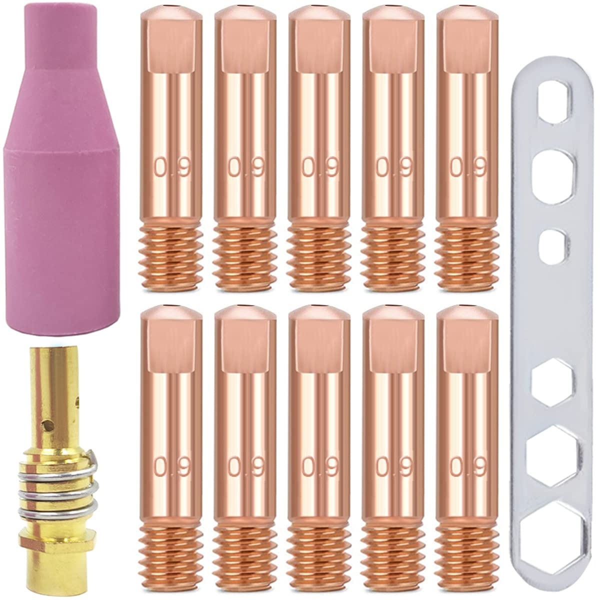 EATBALE Lot 30 Embouts Contact Soudage MIG 0,9mm M6x25mm - Cuivre Pour MB-15AK