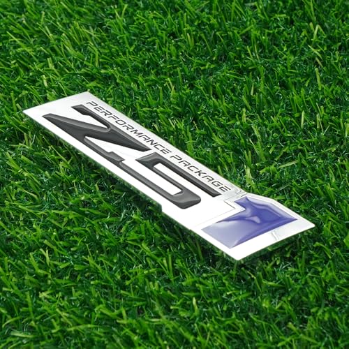Image of Hood Door Tailgate Engine Bumper Badge 3D Nameplate Emblem Logo Replacement for Z51 Performance Package 1Pc (Chrome Black Blue)