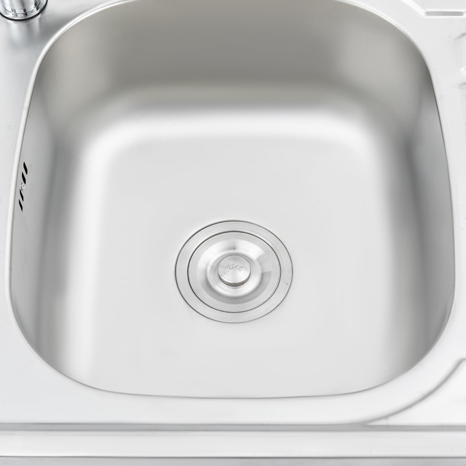 Lavello in acciaio inox, 2 vasche da campeggio, con lavello e rubinetto, per esterni, interni, cucina, ristorante, bar, 120 x 50 x 80 cm