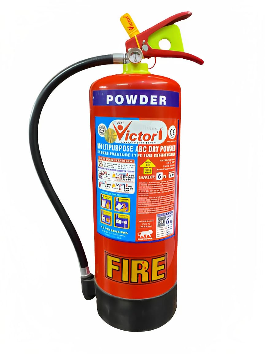 SSFI Victor Fire Extinguisher 6 Kgs ABC Powder Type Dry Chemical for Home | Office | Hospital with Wall Hanging Clip (ISI Marked, Certified, Approved) (Pack of 2) (B0C9X6MVSN) Amazon Price History, Amazon Price Tracker
