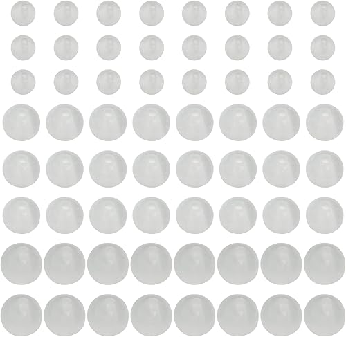 CHGCRAFT 207 cuentas de selenita natural de 3 tamaños, cuentas de selenita blanca nacarada, cuentas redondas naturales de piedra de selenita para