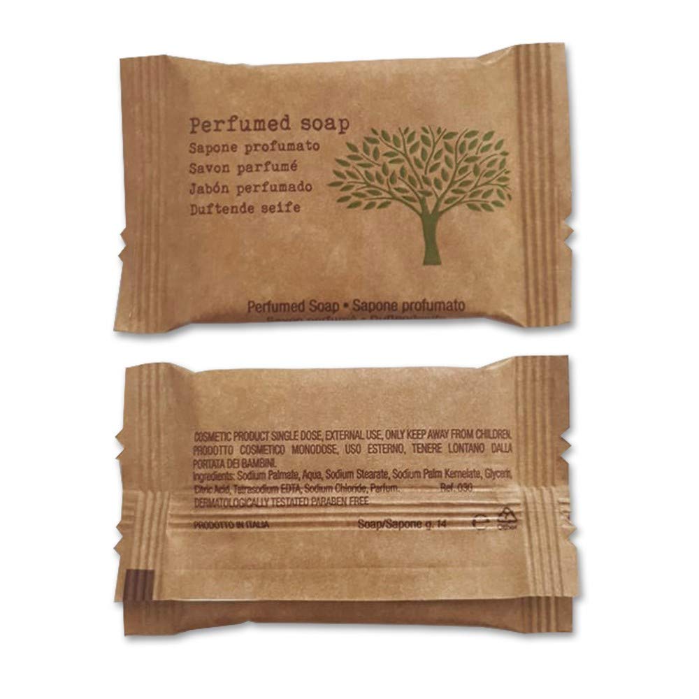 Awek.eu 500 Stück Hotelseife Seife Gästeseife in Folie 14g NATURE Serie NEU