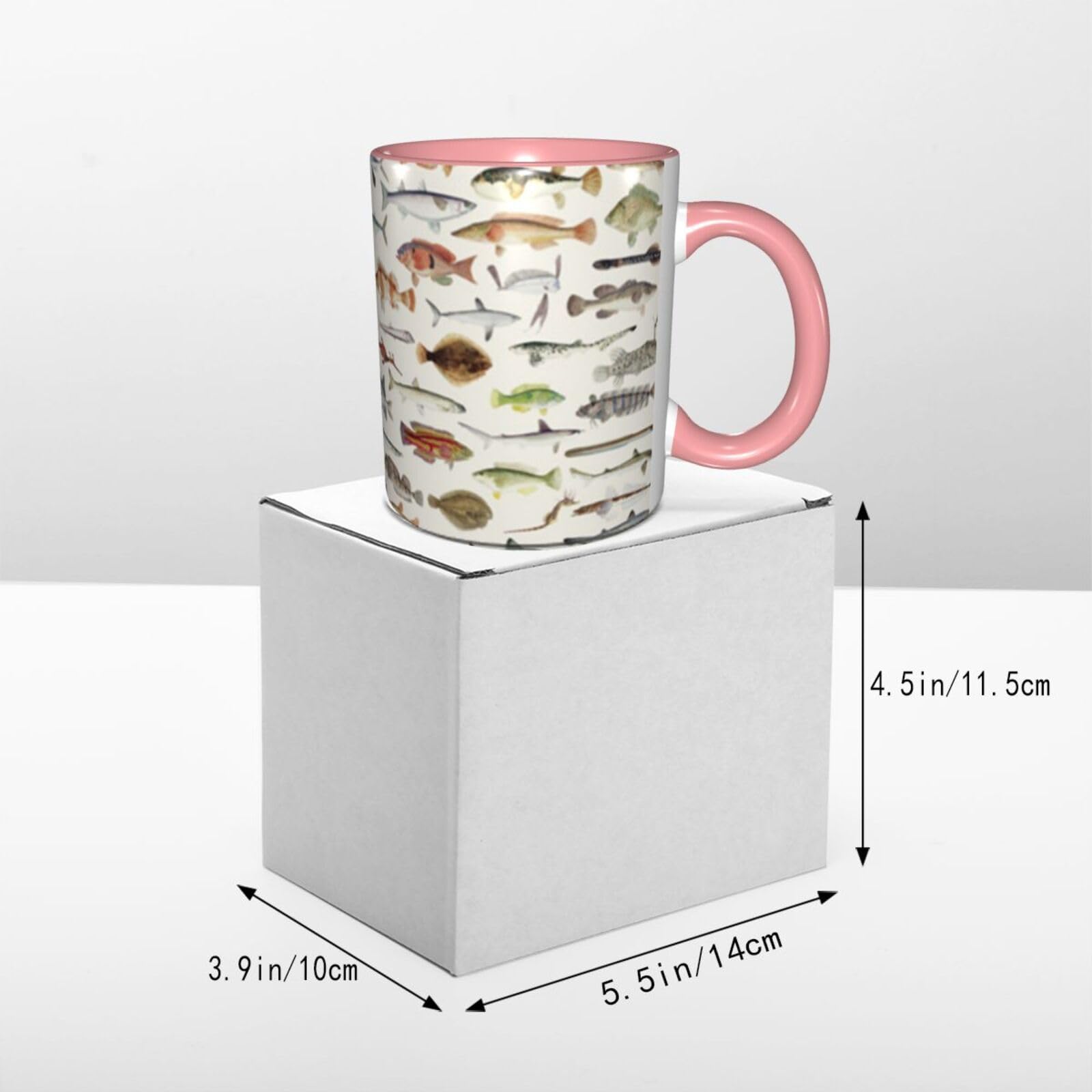 Amazon.co.jp: 魚の絵 マグカップ 陶器製 おしゃれ 多機能 水筒 