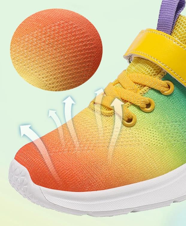Girls Colored Sneakers Kids Shoes Unisex Lightweight Breathable Athletic Running Tennis Fitness Shoes for Toddler/Little Kid/Big Kid3