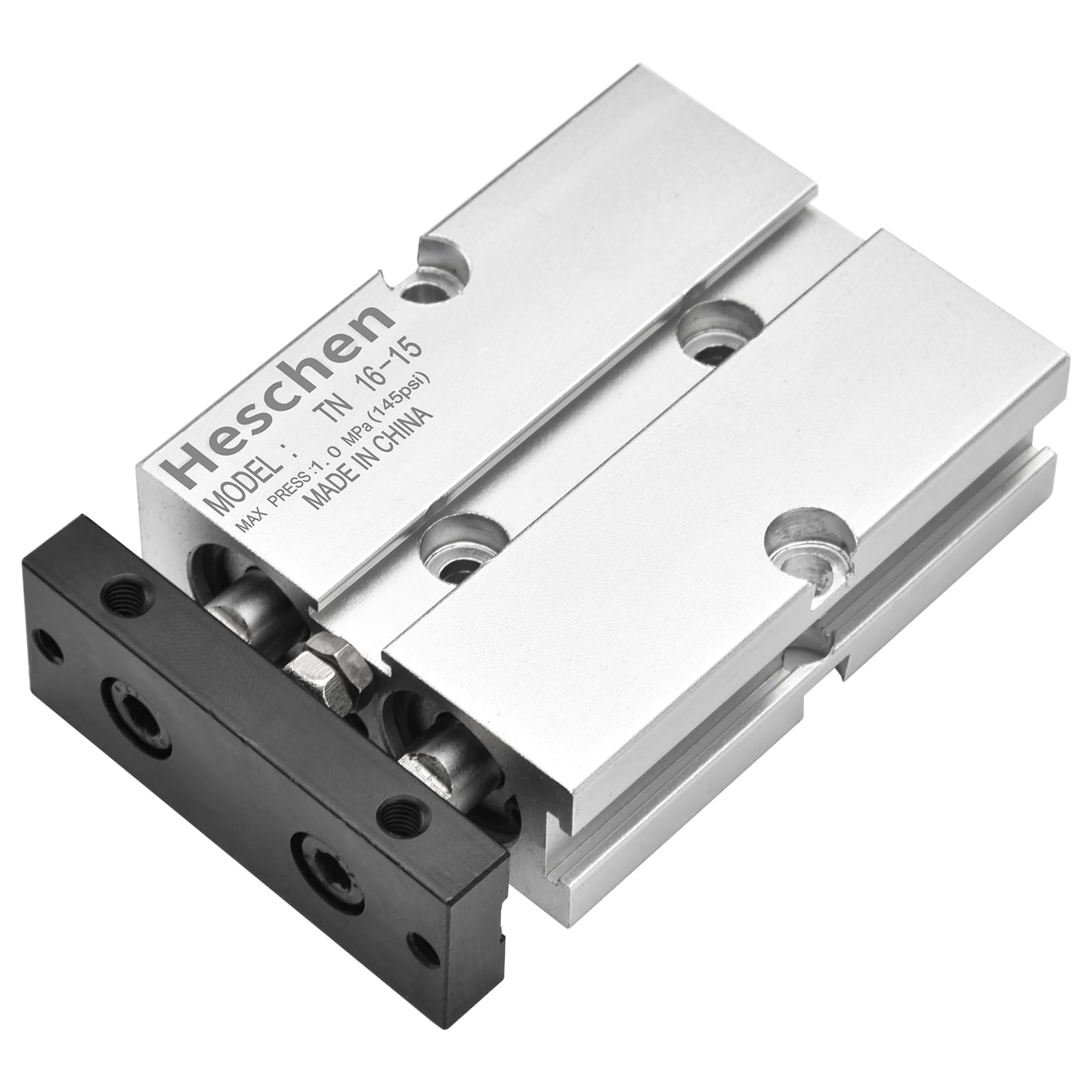 Heschen Pneumatikzylinder TN16-15 – 16 Mm Bohrung, 15 Mm Hub, Doppeltwirkend, Mit Magnet, Aluminium, M5-Anschluss