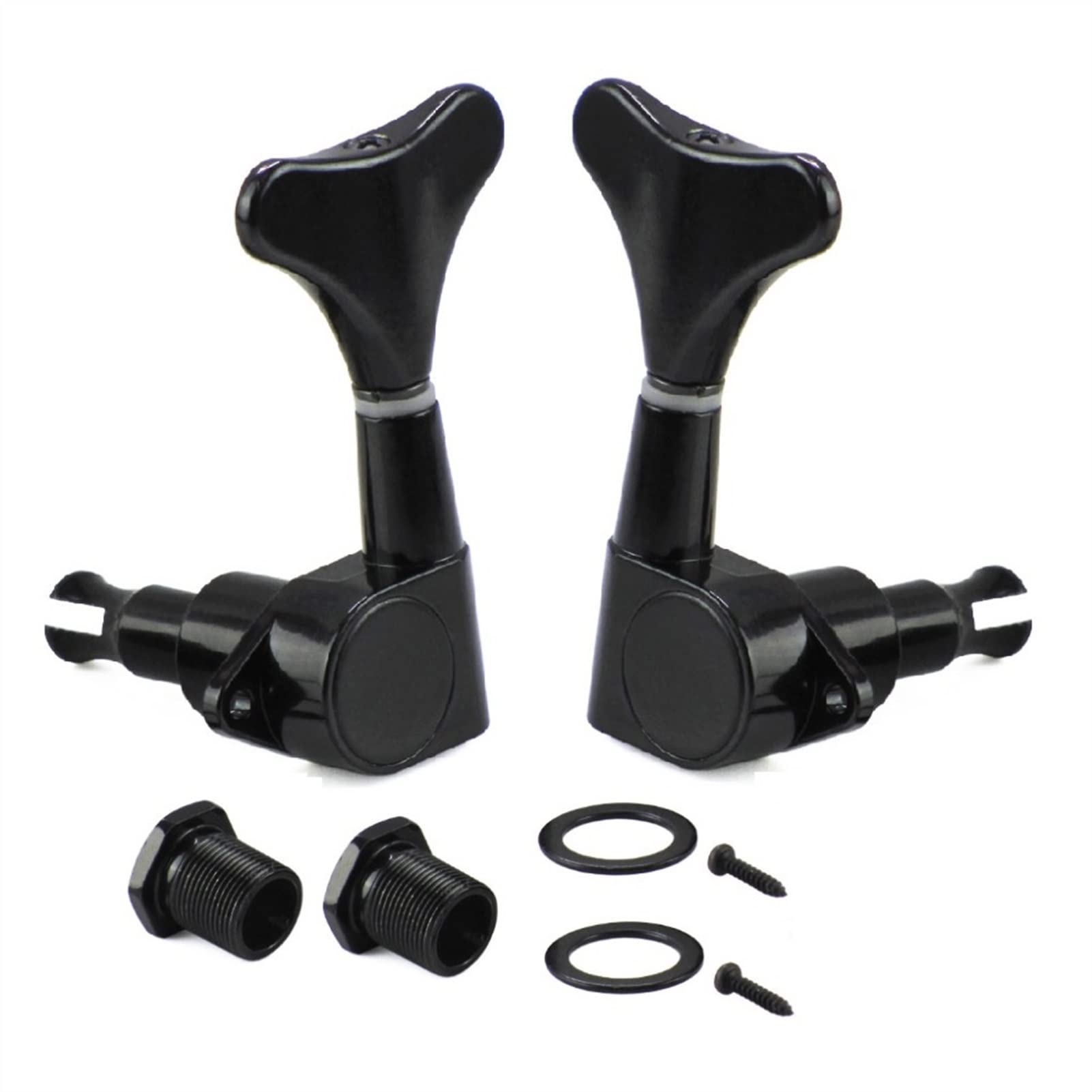FLFL meccaniche per Chitarra Nero 2 Pz. 1L1R. Sintonizzatori per Chitarra Elettrica Sigillata Sintonizzatori A Testa di Sintonizzazione Tuning Pegs Keys