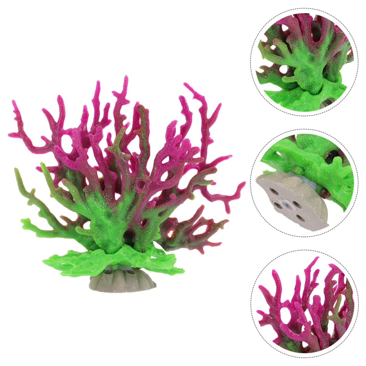 Yardwe 4piezas Decoración De Acuario Coral Artificial Elegante y Accesorio De Pecera De Resina para Naturales Acuarios