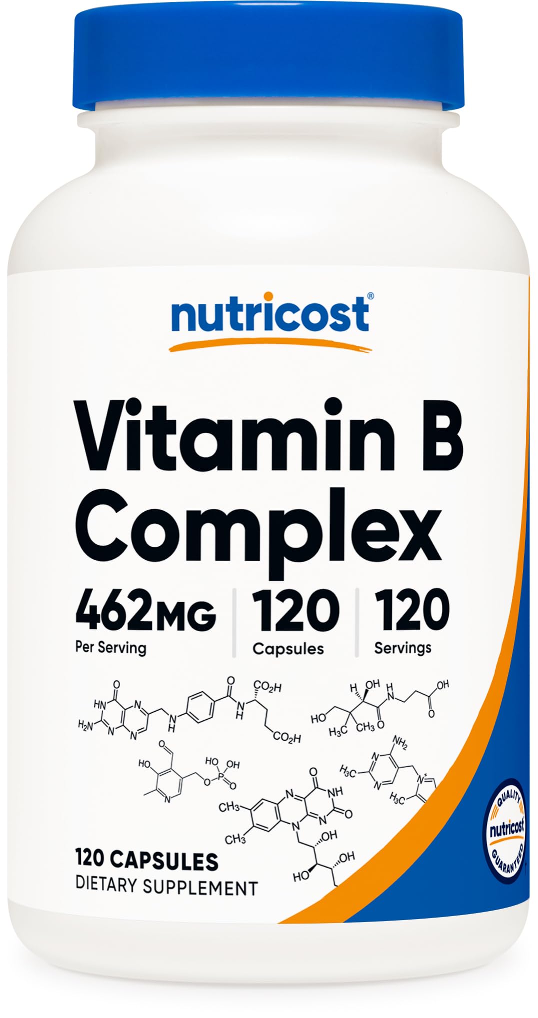 Nutricost Vitamin B Complex (460mg), 120 Capsules, Non GMO and Gluten Free